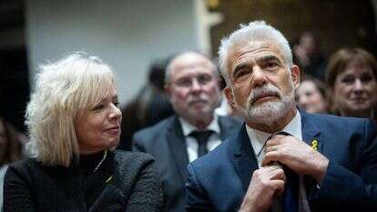 בהרב־מיארה וראש האופוזיציה לפיד בהשבעת יצחק עמית בשבוע שעבר. | יונתן זינדל, פלאש 90