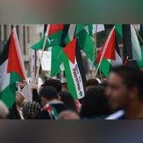 הפגנת סולידריות עם הפגנה פרו-פלסטינית, ברלין 2024. | EPA