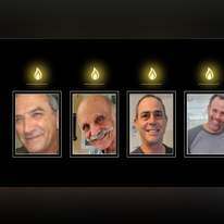 איציק אלגרט ז"ל, שלמה מנצור ז"ל, צחי עידן ז"ל, ואוהד יהלומי ז"ל. | מטה משפחות החטופים