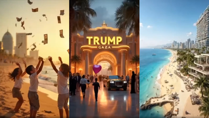 מתוך סרטון ה-AI של טראמפ. צילומי מסך מיוטיוב