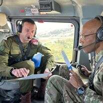הגנרל צ'רלס בראון והרצי הלוי בקיץ האחרון. | דובר צה"ל