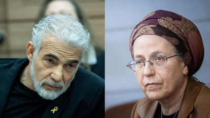 השרה אורית סטרוק ויו"ר האופוזיציה יאיר לפיד. צילומים: פלאש 90