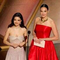 גל גדות ורייצל זגלר בטקס האוסקר 2025. | KEVIN WINTER / GETTY IMAGES NORTH AMERICA / Getty Images via AFP