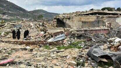בתים הרוסים בדרום לבנון. | AFP