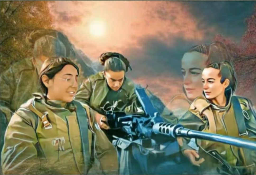 הטנקיסטיות. איור מתוך תערוכת "גיבורות ברזל"