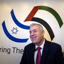 בועז לוי, מנכ"ל התעשייה האווירית, בתערוכת ההגנה הבינלאומית באיחוד האמירויות, בחודש שעבר. | FADEL SENNA / AFP