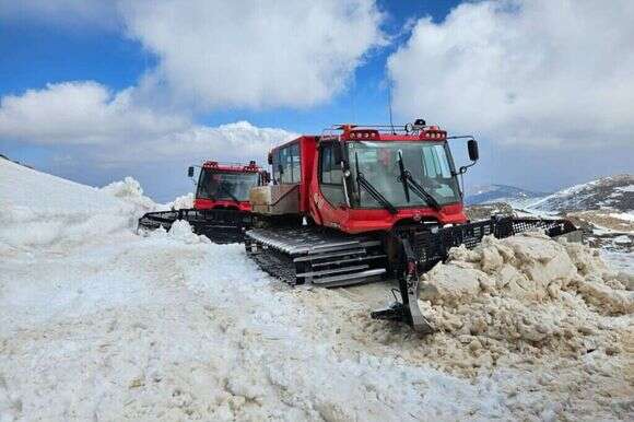 מזחלות שלג בכתר החרמון. | ישי אלמקייס