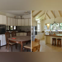 לפני ואחרי. שיפוץ בית ישן במושב בלב הארץ - שני צדוקי תכנון ועיצוב אדריכלי. | יהודית הופמן