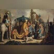 רמברנדט, דוד מביא את ראש גוליית לשאול, באזל 1627 . באדיבות המוזיאון לאמנות, באזל