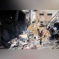 הריסות בעזה, אתמול. | AFP