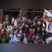 מפגינים נגד המלחמה עם ישראל, בית לאהיה, עזה, היום. | AFP