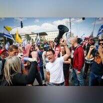 הפגנה בירושלים במחאה על פיטורי רונן בר, ראש השב"כ. | יונתן זינדל, פלאש 90