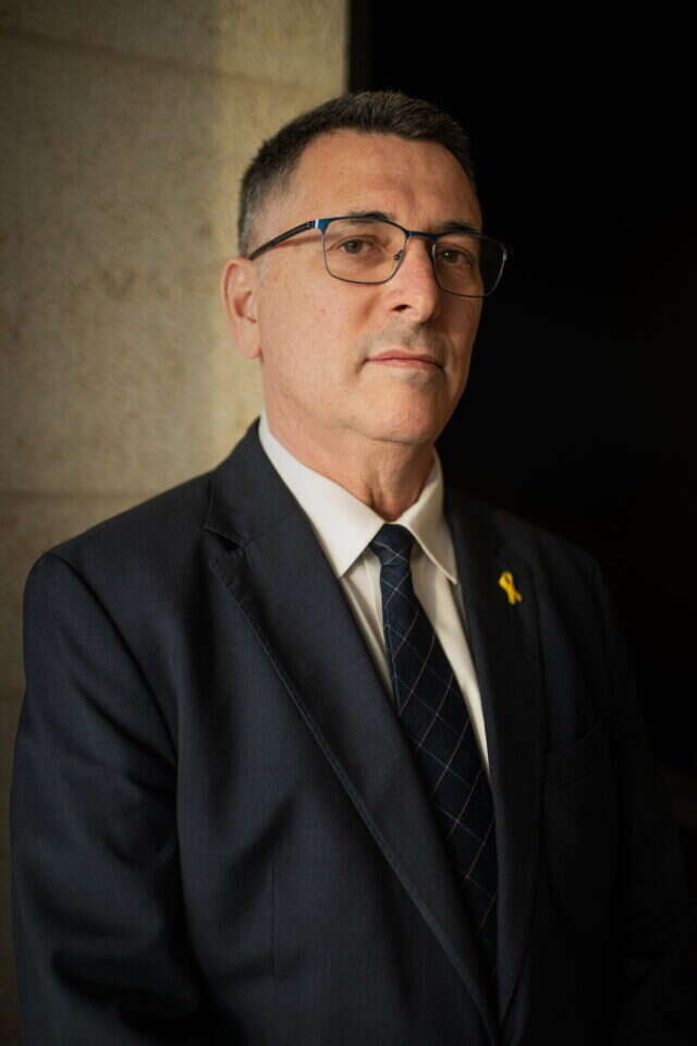 "אנחנו נלחמים על הקיום שלנו". גדעון סער במשרד החוץ, השבוע. | נעמה גרינבאום