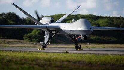מל"ט אמריקני חמוש מסוג MQ-9 Reaper . | AP מל"ט אמריקני חמוש מסוג MQ-9 Reaper . | AP