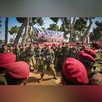 טקס כומתה של חיילי חטיבת הצנחנים. | אריה לייב אברמס, פלאש 90