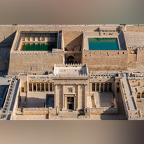 מאגרי המים שהוזרמו מעין עיטם משני צדי המקדש (בינה מלאכותית)