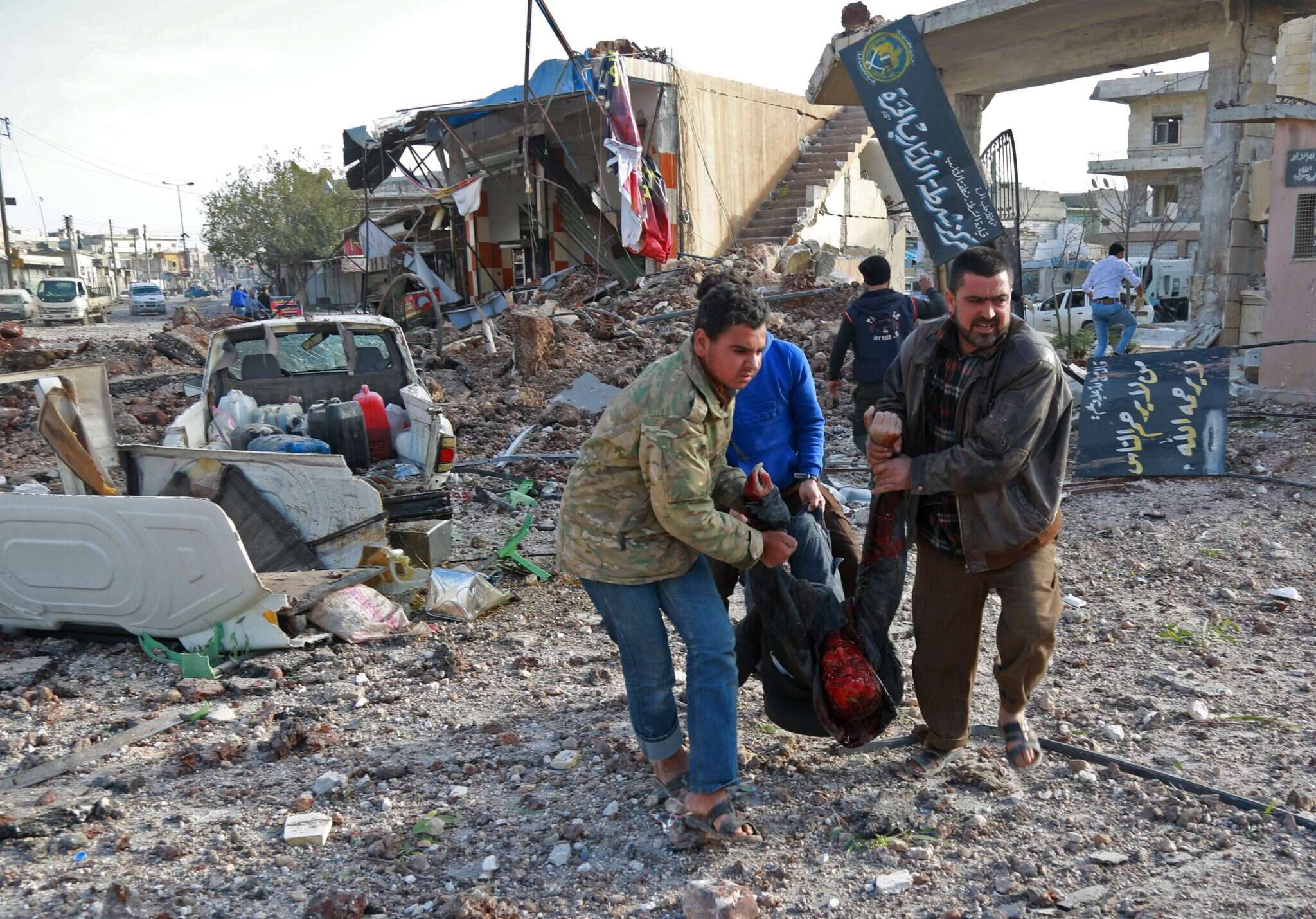 הריסות לאחר הפצצה בחאלב. | AFP
