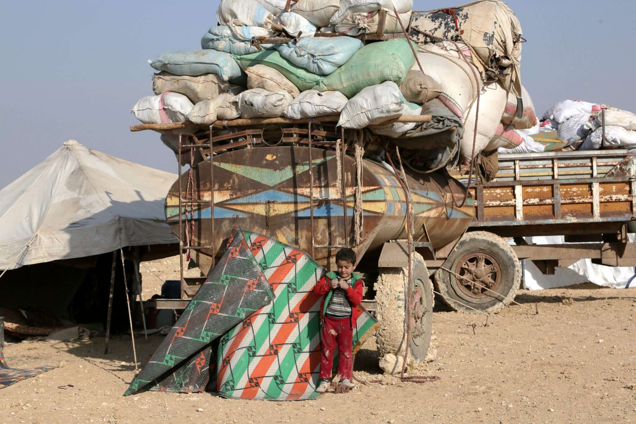 מחנה פליטים בגבול סוריה-טורקיה. | EPA