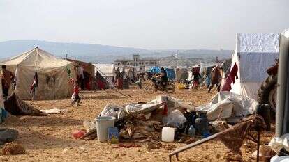 מחנה פליטים בגבול סוריה-טורקיה. | EPA