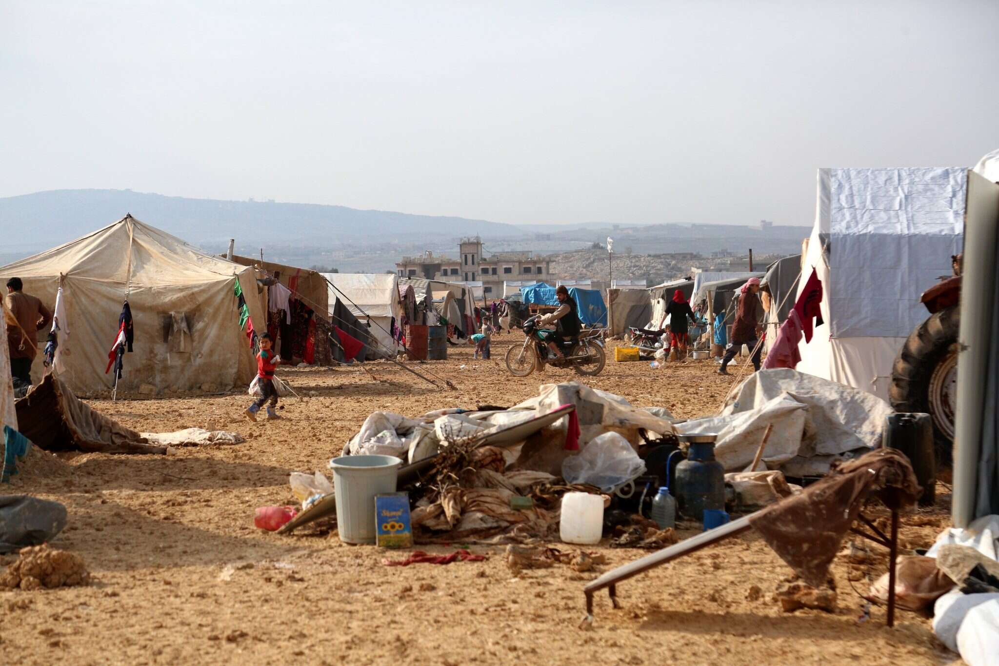 מחנה פליטים בגבול סוריה-טורקיה. | EPA