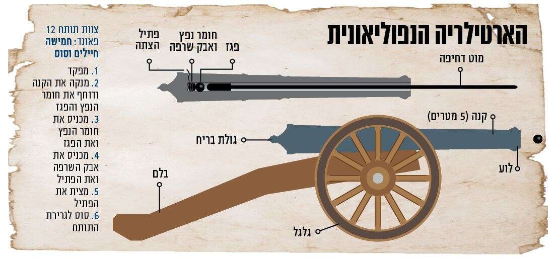 התותח הנפוליאוני. אינפוגרפיקה: דב כריש התותח הנפוליאוני. אינפוגרפיקה: דב כריש