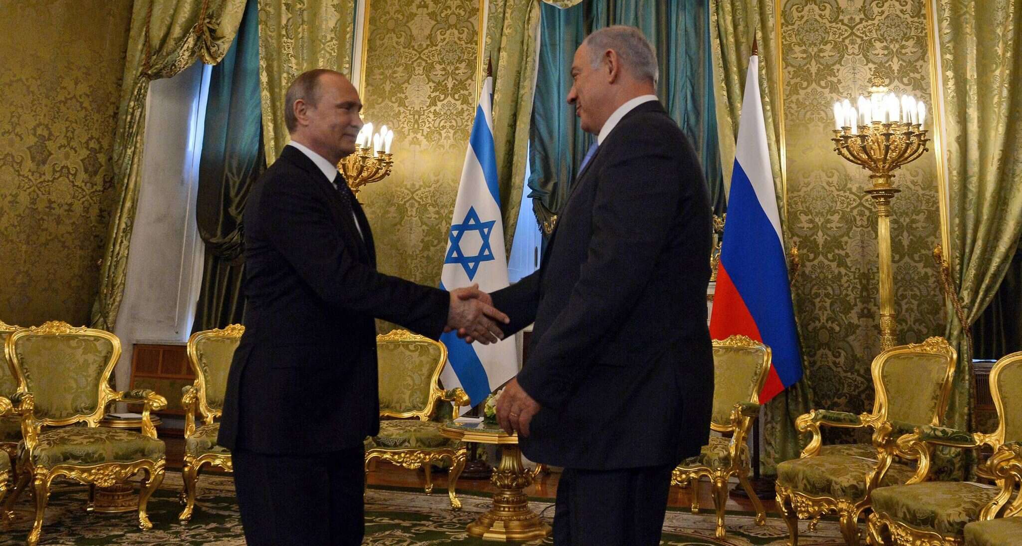 ולדימיר פוטין ובנימין נתניהו. | חיים צח, לע"מ