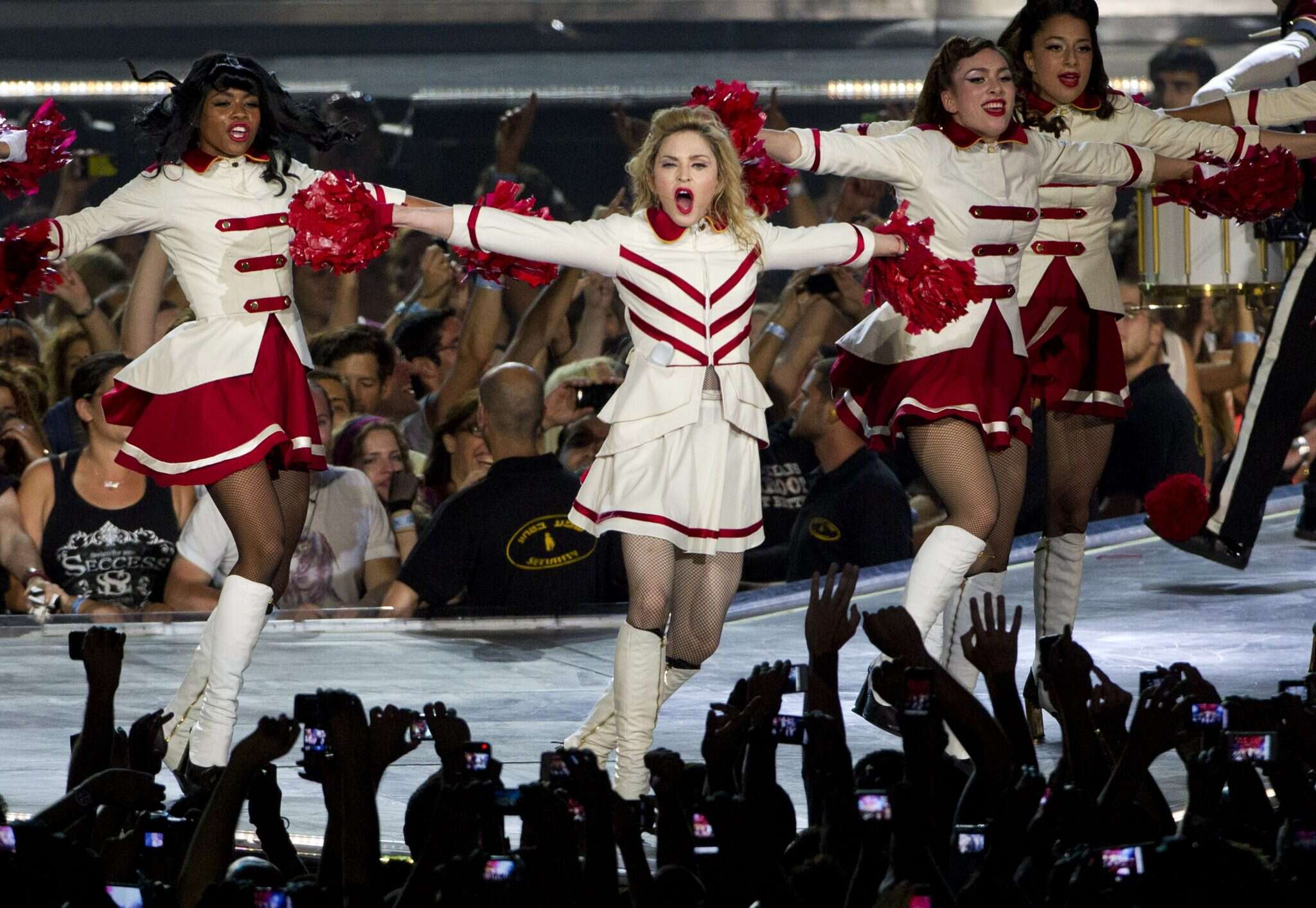 מדונה בהופעה בתל אביב, 2012. | EPA