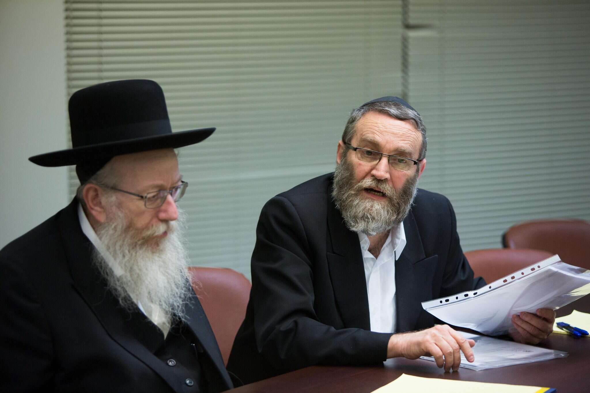 משה גפני ויעקב ליצמן. | יונתן זינדל, פלאש 90