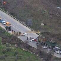 מחסום בכבישי יהודה ושומרון . | EPA