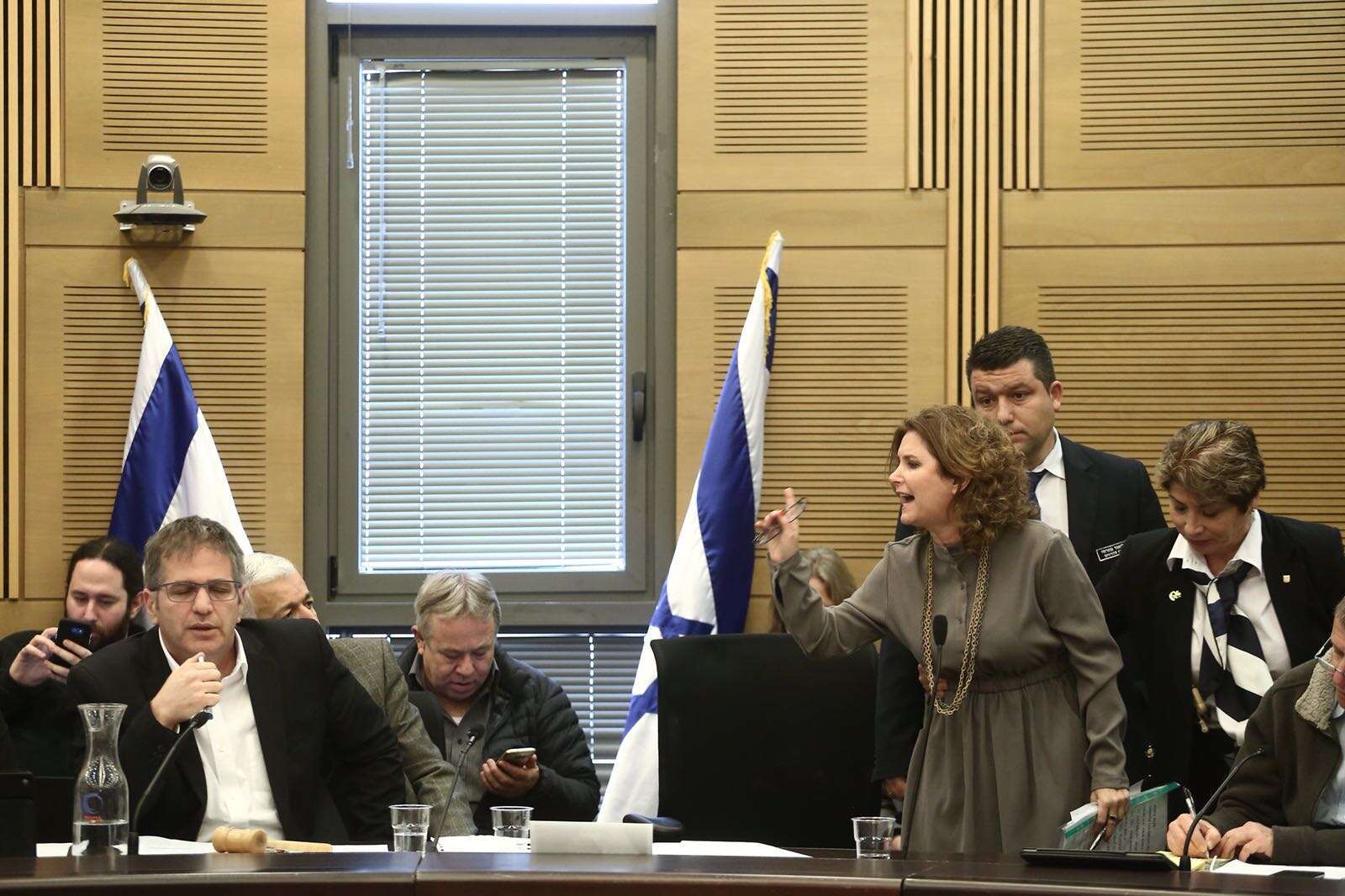 מיכל רוזין צועקת בוועדת הפנים. | מרים אלסטר, פלאש90