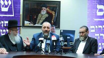 משה גפני, אריה דרעי ויעקב ליצמן. | מרים צחי