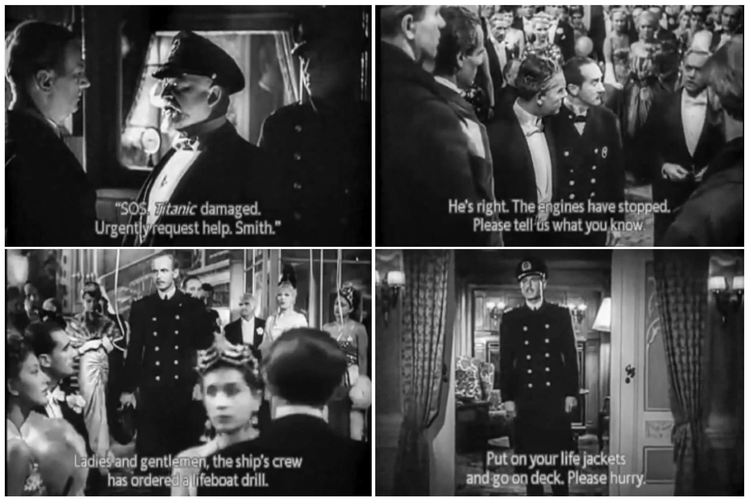 סצנות מתוך "טיטניק", 1943