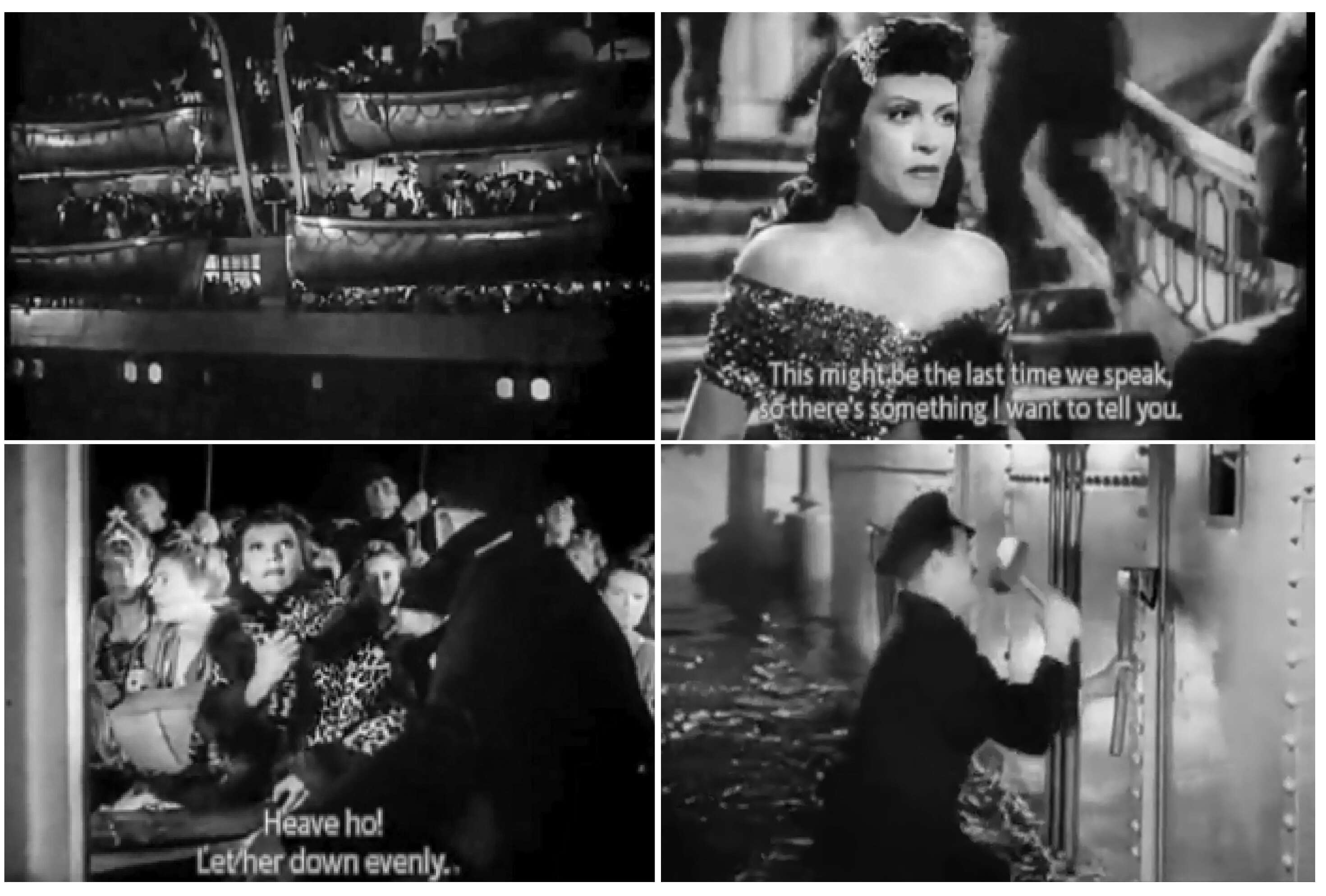 סצנות מתוך "טיטניק", 1943