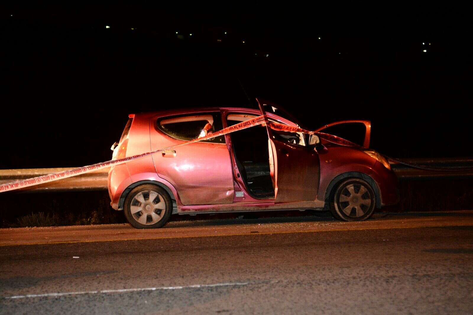 רכבו של הרב רזיאל שבח שנרצח בחוות גלעד. | מאיר לביא/TPS