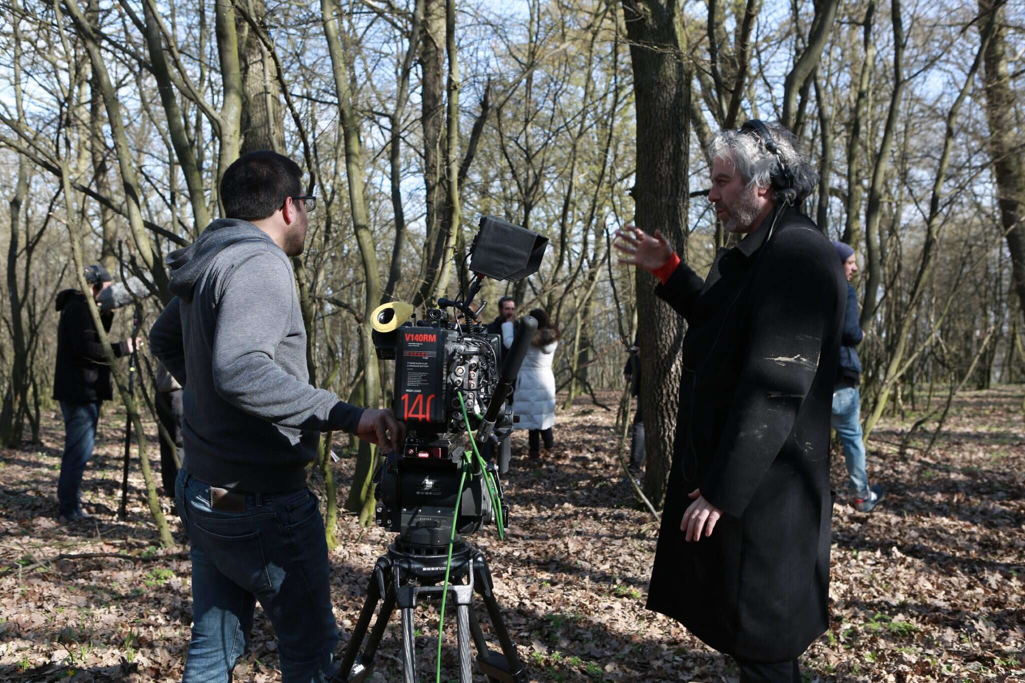 עמיחי גרינברג בצילומי הסרט. | שבתאי יצחק עדן