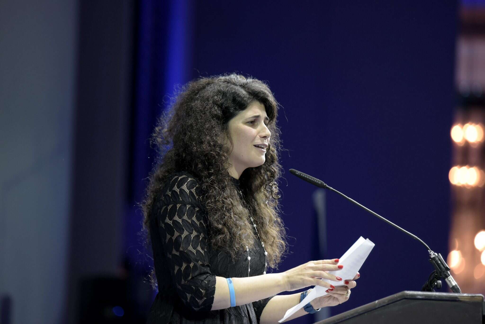 ח"כ שרן השכל בדיון על סיפוח השטחים בוועידת הליכוד, 2017. | יוסי זליגר