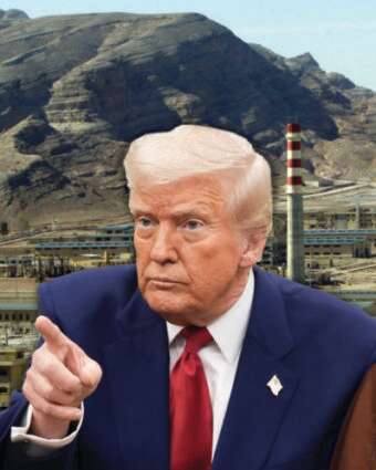 טראמפ וחמינאי. ברקע - תחנת הכוח האיראנית באיספהן | EPA, AFP