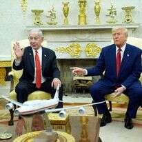 "עם כל ההערכה לתמיכה האמריקנית, האחריות לריבונות היא שלנו". טראמפ ונתניהו בחדר הסגלגל, השבוע | EPA