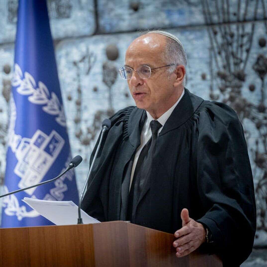 השופט נעם סולברג בטקס בבית הנשיא | חיים גולדברג -פלאש 90