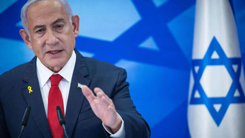ראש הממשלה בנימין נתניהו במסיבת עיתונאים. | יונתן זינדל, פלאש 90