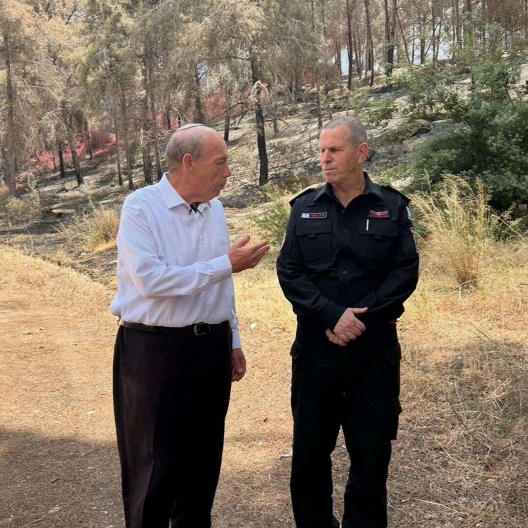 מבקר המדינה מתניהו אנגלמן בסיור במקום השרפה עם נציב כבאות והצלה אייל כספי | ללא קרדיט מבקר המדינה מתניהו אנגלמן בסיור במקום השרפה עם נציב כבאות והצלה אייל כספי | ללא קרדיט