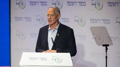 בני גנץ בוועידת ההתיישבות של מקור ראשון בעפרה | לירון מולדובן