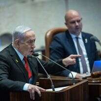 בנימין נניהו במליאת הכנסת, היום | יונתן זינדל, פלאש 90