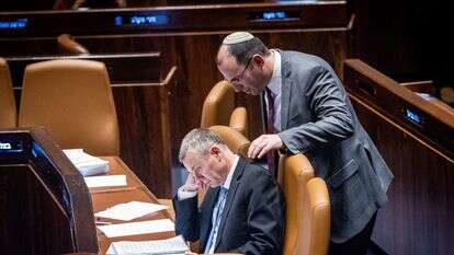 ח"כ רוטמן והשר לוין בכנסת | יונתן זינדל, פלאש 90