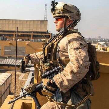 חיל הנחתים האמריקני מתגבר את אבטחת השגרירות בבגדד, ינואר 2022 | Kyle C. Talbot/U.S. Marine Corps חיל הנחתים האמריקני מתגבר את אבטחת השגרירות בבגדד, ינואר 2022 | Kyle C. Talbot/U.S. Marine Corps