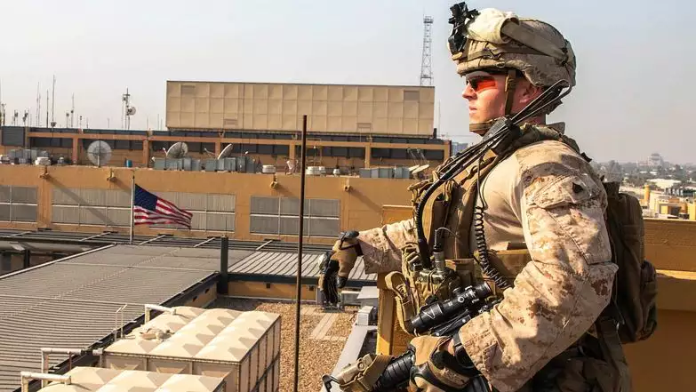 חיל הנחתים האמריקני מתגבר את אבטחת השגרירות בבגדד, ינואר 2022 | Kyle C. Talbot/U.S. Marine Corps