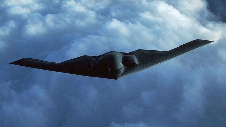 עם כלביא: מפציץ אמריקאי מדגם B-2 בטיסה במיקום לא ידוע | AFP עם כלביא: מפציץ אמריקאי מדגם B-2 בטיסה במיקום לא ידוע | AFP