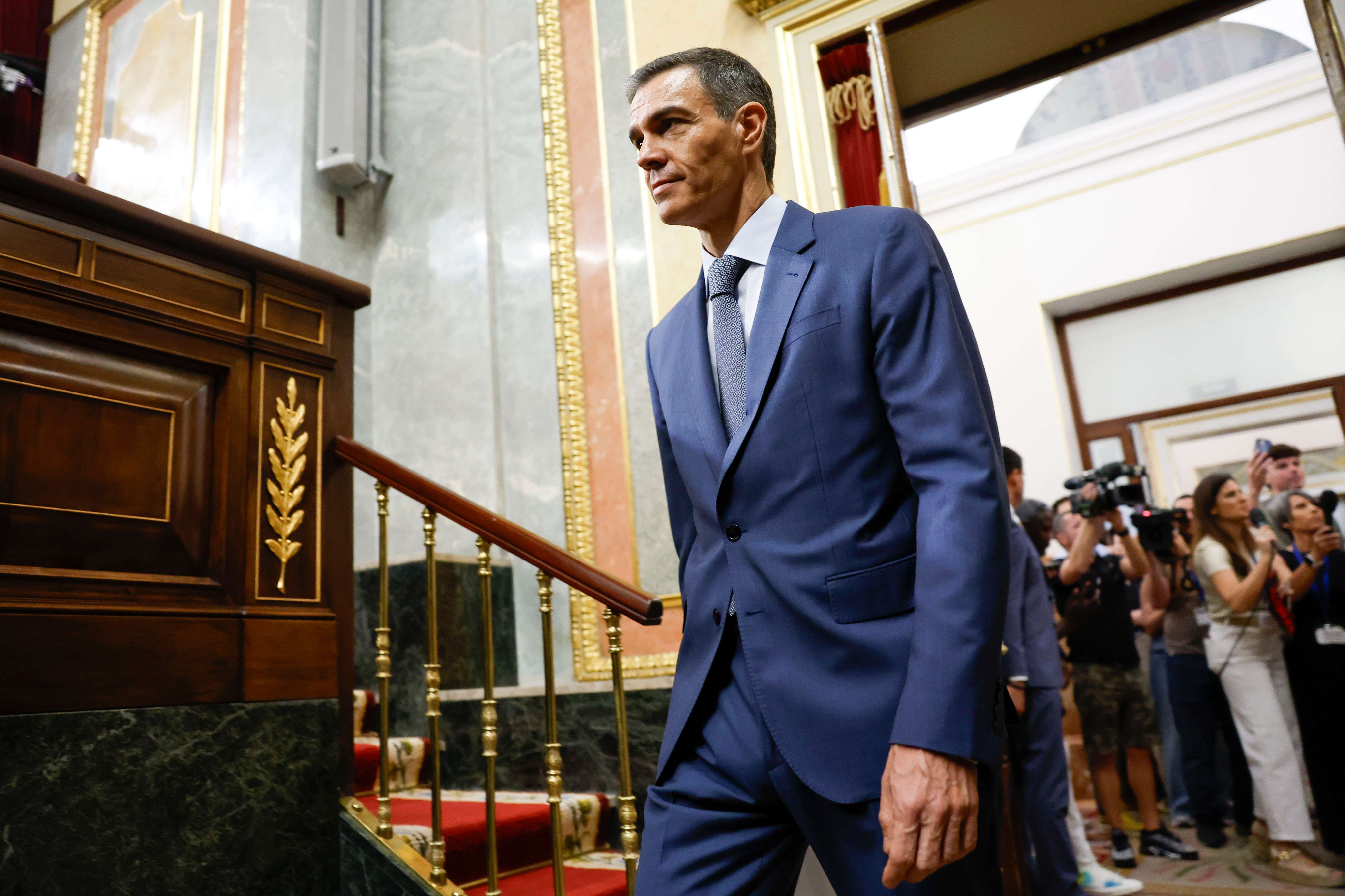 ראש ממשלת ספרד, פדרו סנצ'ז, בבית משפט במדריד | EPA ראש ממשלת ספרד, פדרו סנצ'ז, בבית משפט במדריד | EPA