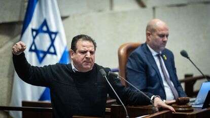 ח"כ איימן עודה נואם על דוכן הכנסת | חיים גולדברג, פלאש 90
