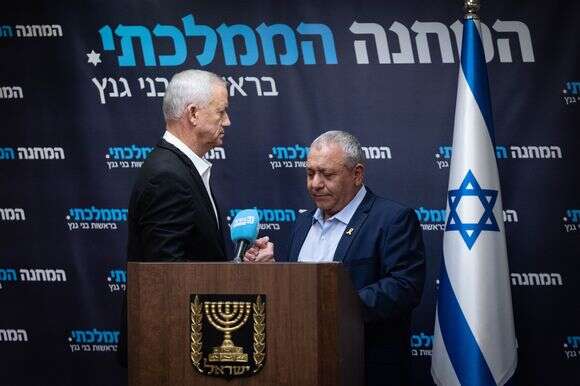 "החברות תישאר". איזנקוט וגנץ | יונתן זינדל, פלאש 90